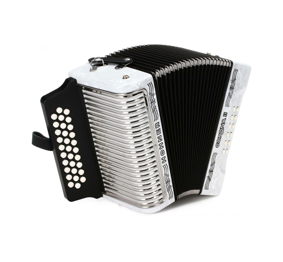 Concertina Hohner Corona II Branco