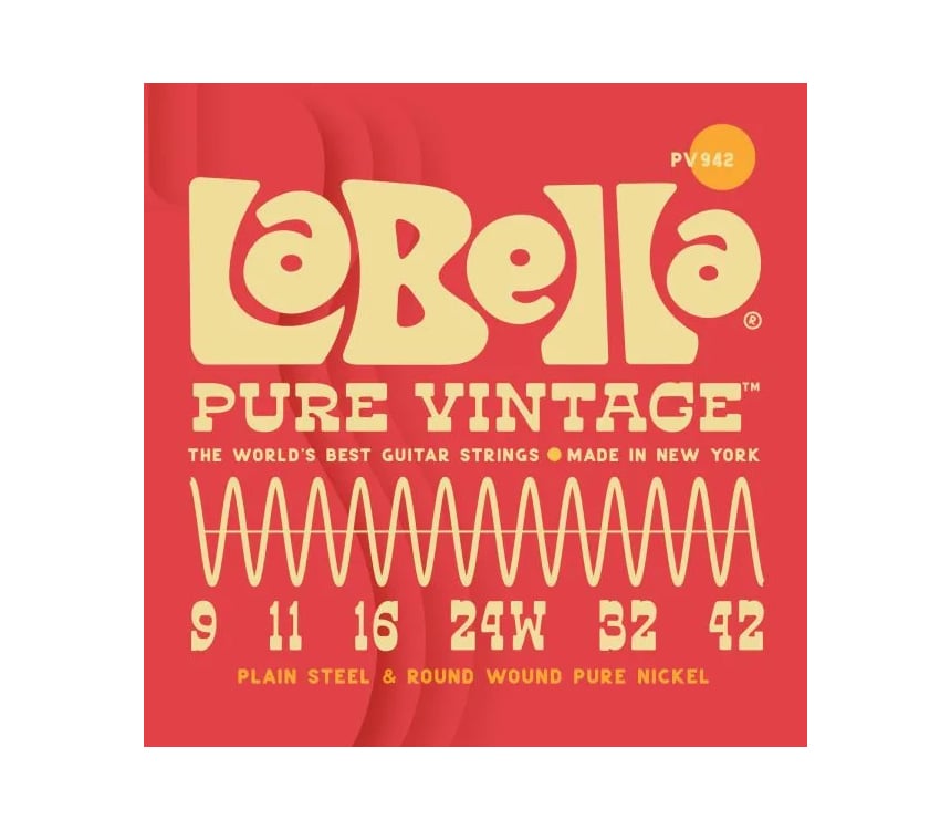 La Bella Pure Vintage PV942 Electric Guitar String Set