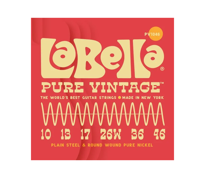 La Bella Pure Vintage PV1046 Electric Guitar String Set