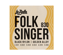 La Bella 830 Folksinger Black Nylon (Willie Nelson) Classical Guitar String Set