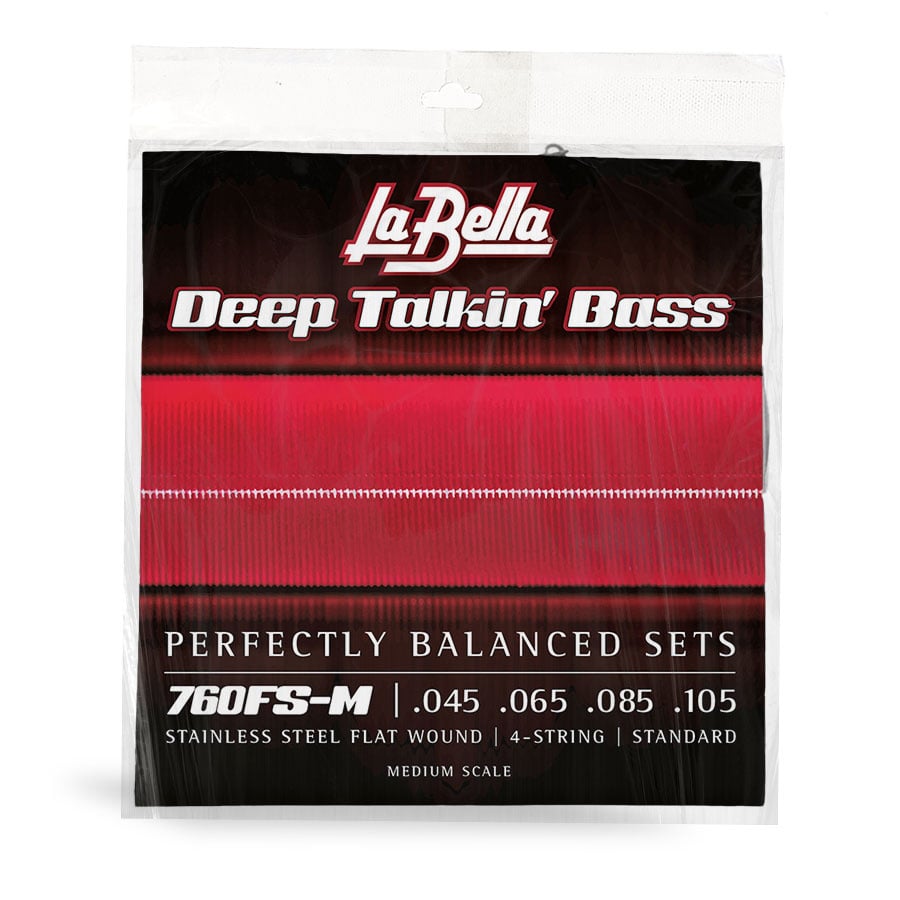 La Bella 760FS-M Deep Talkin Bass 045-105 Flat Wound Bass Guitar Strings