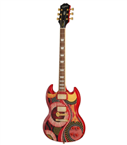 Epiphone Fatoumata Diawara SG Ember Red com "Grafismo Maliano"