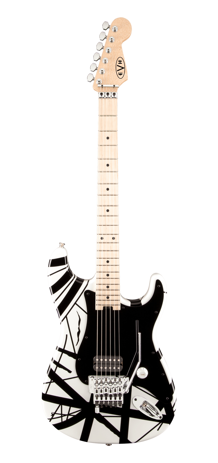 EVH Striped Series White with Black Stripes