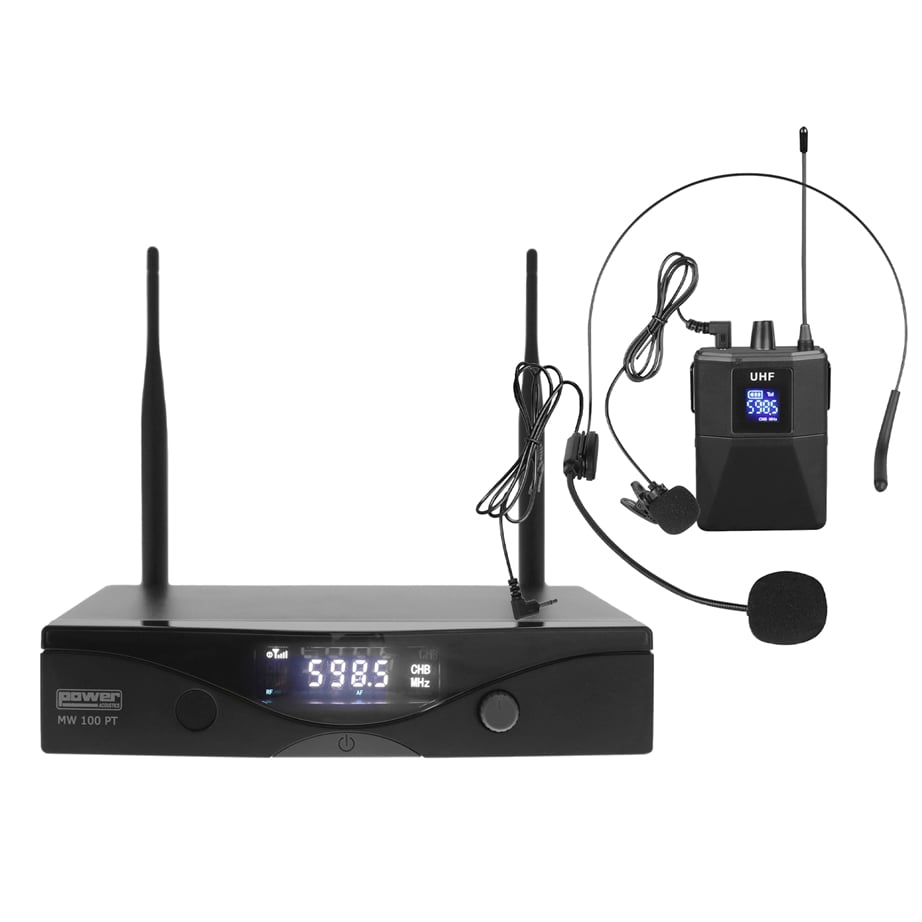 Microfone de Cabeça sem Fio PowerAcoustics MW 100 PT