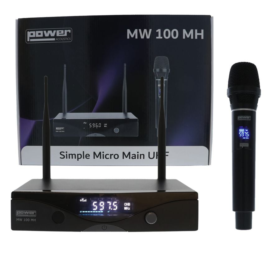 PowerAcoustics MW 100 MH Simple Wireless Handheld Microphone