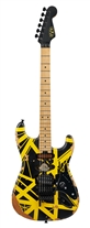 EVH Limited Edition Striped Series Frankenstein Frankie Aged Black Yellow