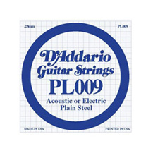 D'Addario Plain Steel PL009 Single Guitar string