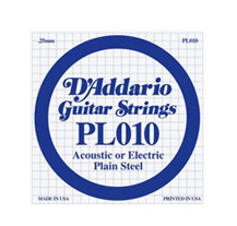D'Addario Plain Steel PL010 Single Guitar string