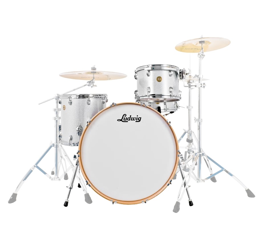 Ludwig Continental 22 4 PC Shell pack Silver Sparkle