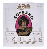 Jogo cordas Ukulele Soprano La Bella nº11 Black Nylon