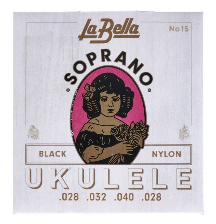 Jogo cordas Ukulele Soprano La Bella nº11 Black Nylon
