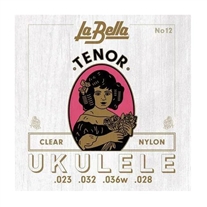 La Bella 12 C Clear Nylon Tenor Ukulele Strings