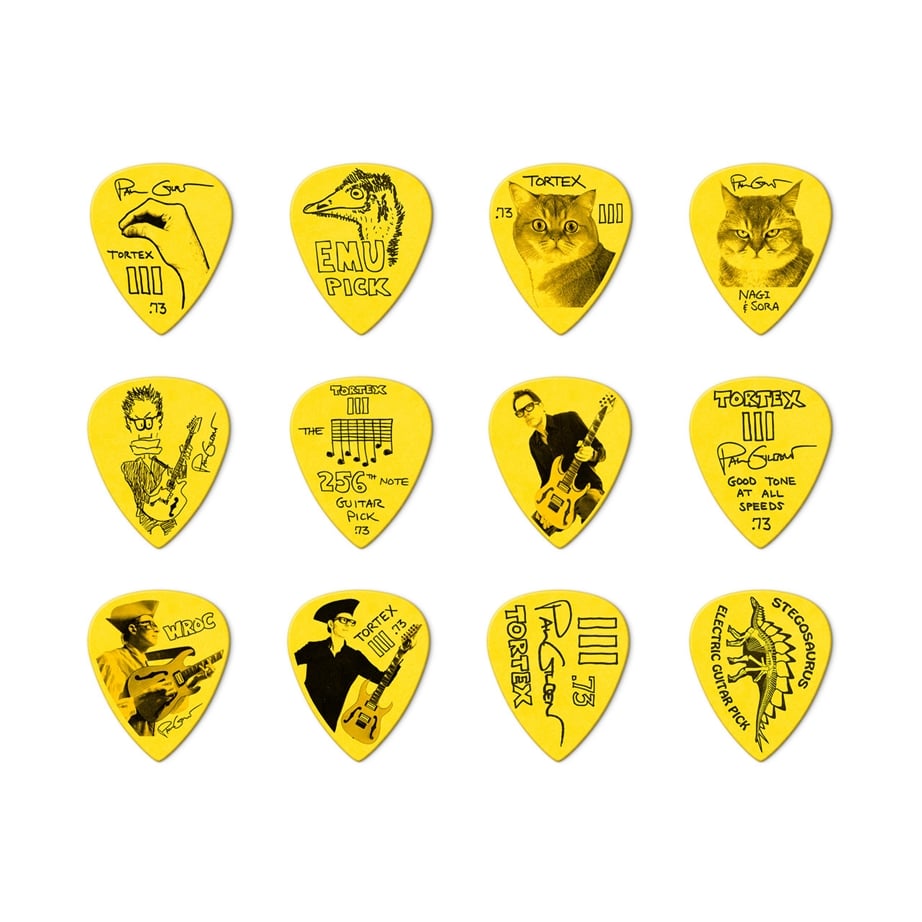 Jim Dunlop Paul Gilbert Custom Tortex TIII Signature Pick 0.73mm 36-Un pack