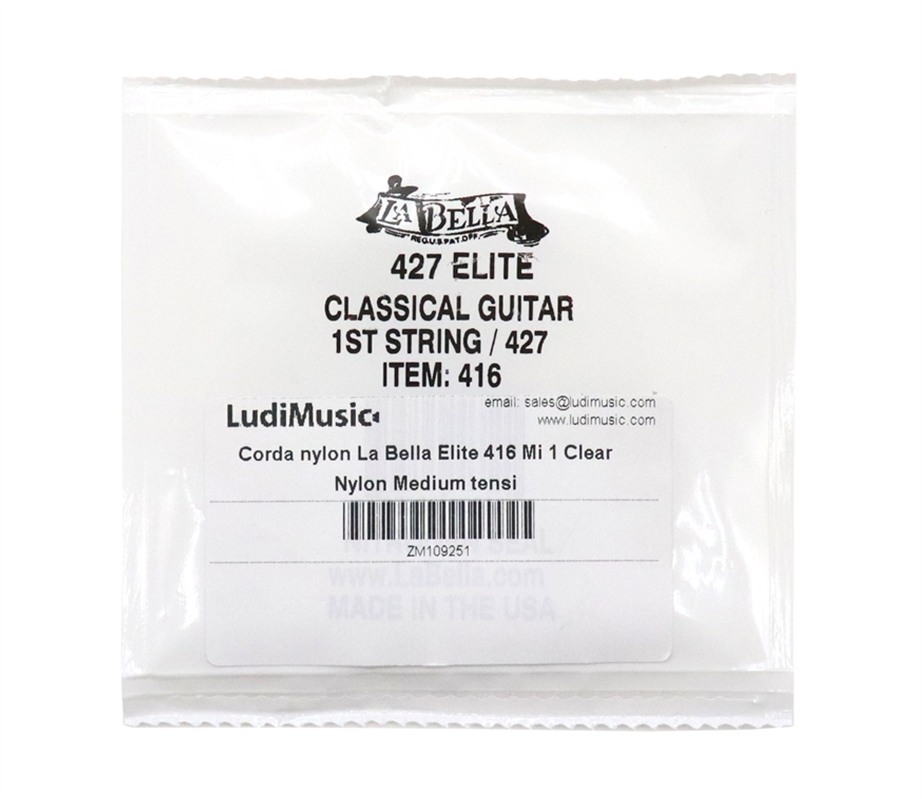 La Bella Elite 416 Mi 1 Clear Nylon Medium tension