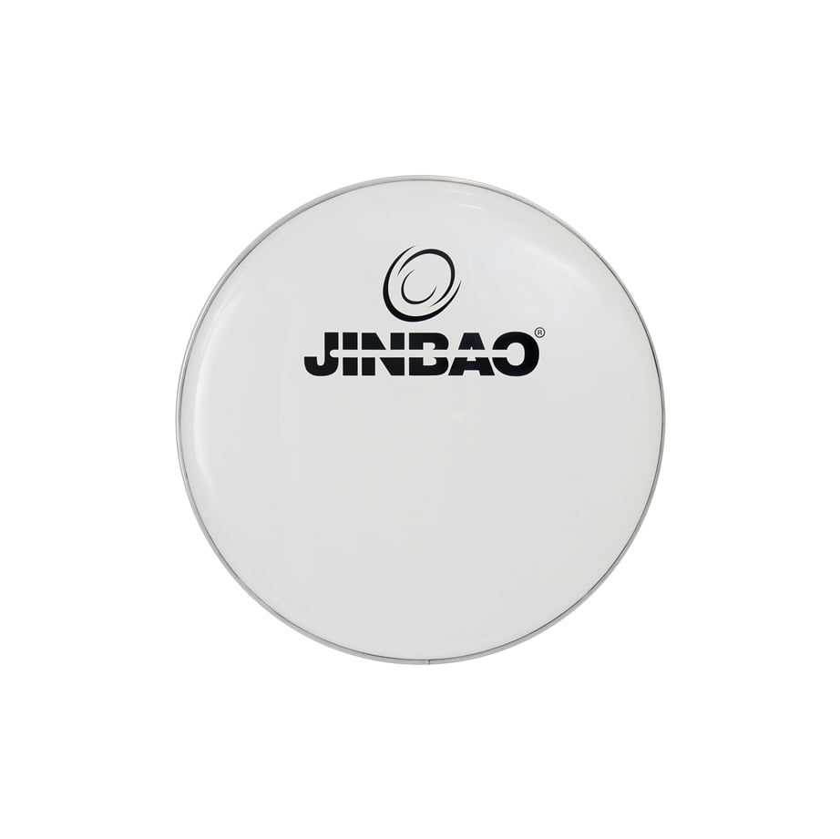 Pele Bombo de Marcha Jinbao White Gloss 20"