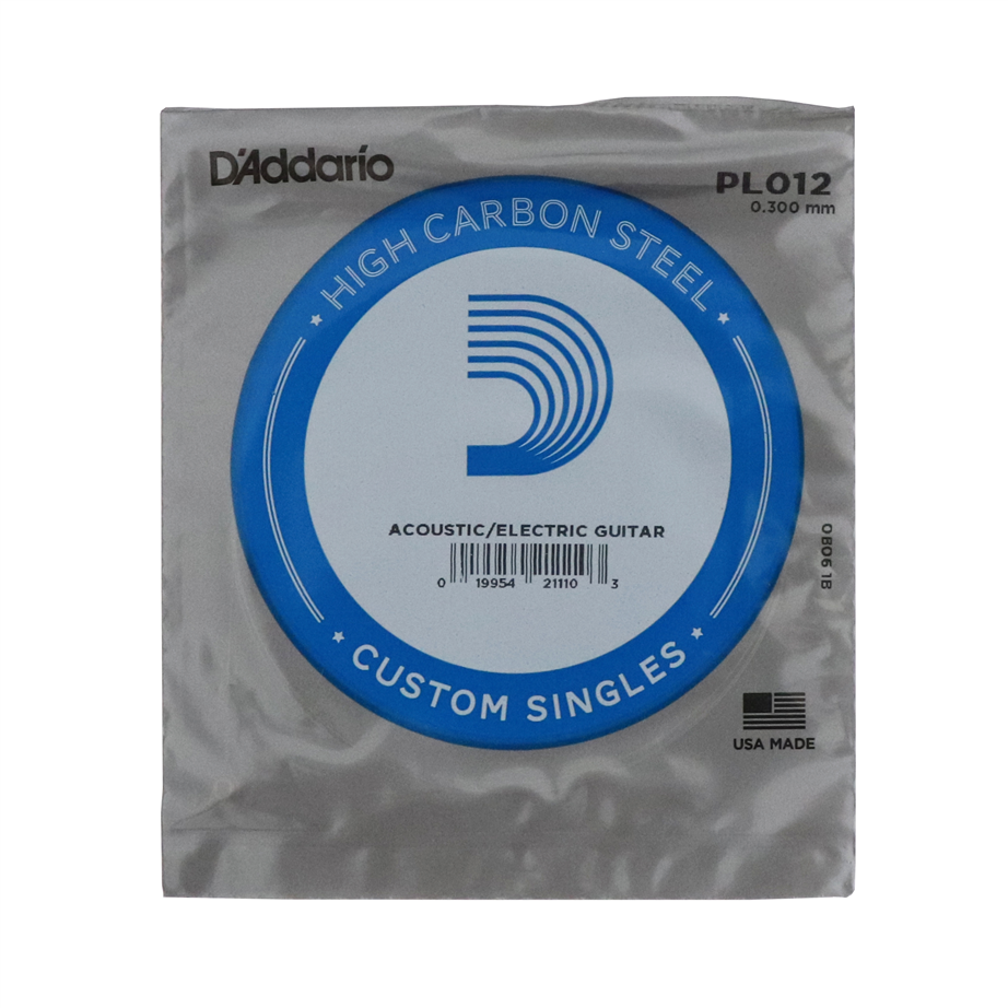 D'Addario Plain Steel PL012 Single Guitar string