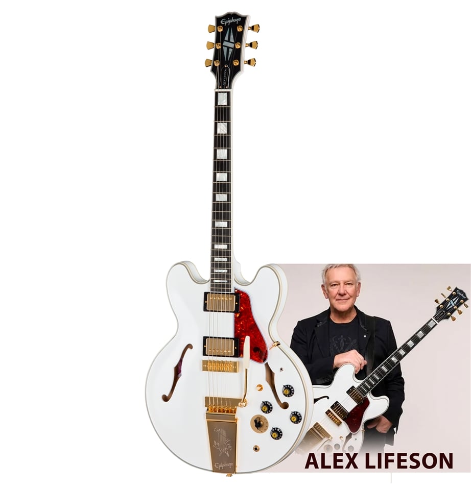 Epiphone Alex Lifeson 1976 ES-355 Reissue Alpine White
