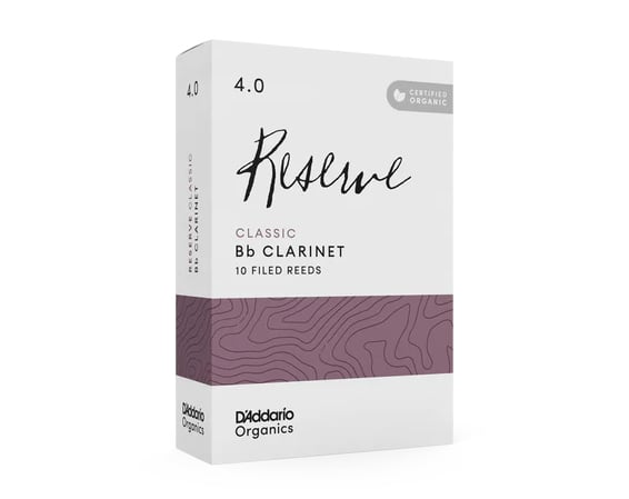 Palheta Clarinete Sib 4.0 Daddario Organic Reserve Classic (cx 10un)