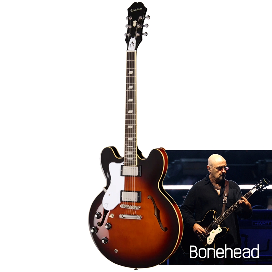 Epiphone Bonehead Riviera Left-Handed Dark Tobacco Sunburst