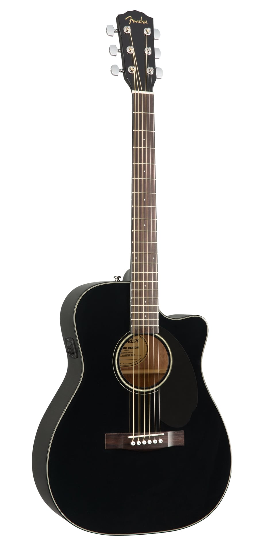 Guitarra Eletroacústica Fender CC-60SCE Concert WN Preta