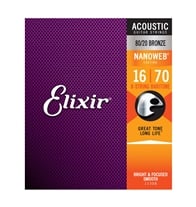 Elixir 11308 Baritone 16-70 Nanoweb Bronze 8 Cordas