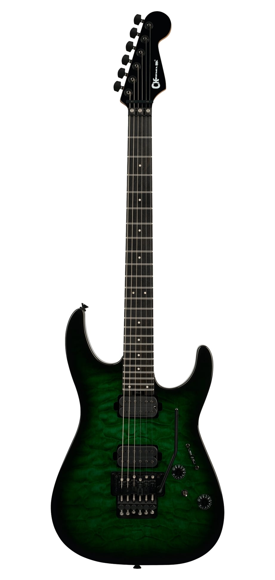 Charvel Pro-Mod Plus Dinky DK24 HH FR QM EB Cloaked Emerald Green