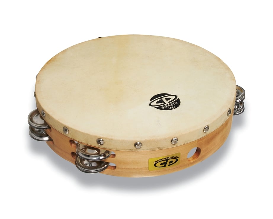 LP CP Double Row Head Tamb Steel Tambourine with Head 10"