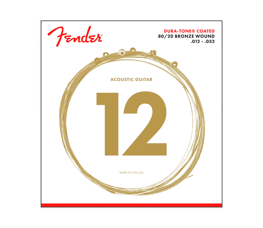 Fender 880L Bronze Coated 012-052 Acoustic Guitar String Set