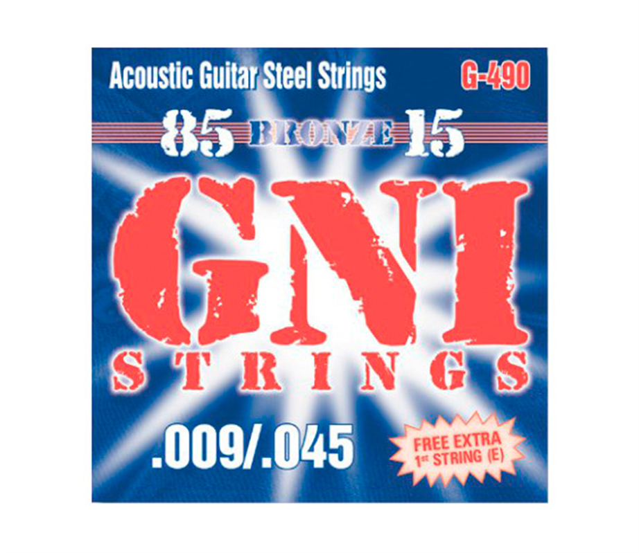 GNI G490 Bronze 009-045 Acoustic Guitar String Set