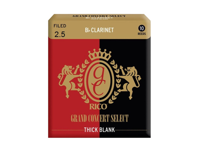 Rico Grand Concert Thick Unfiled 2.5 10 UN Bb Clarinet Reed