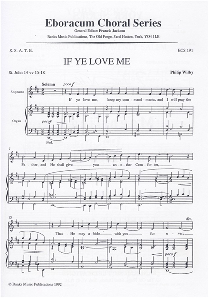 If ye love me