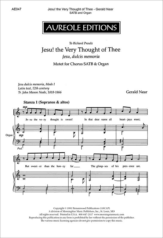 Jesu, the Very Thought of Thee