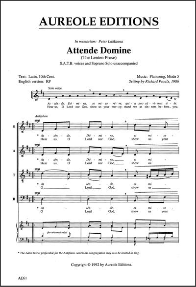 Attende Domine