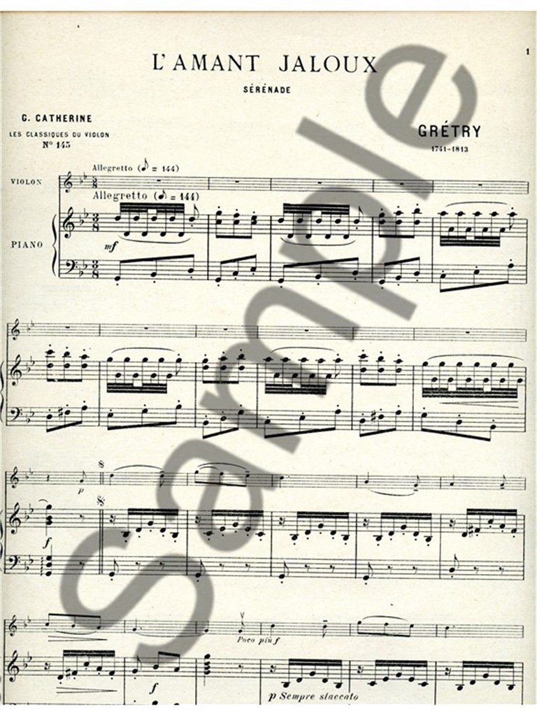 Serenade from LAmant jaloux