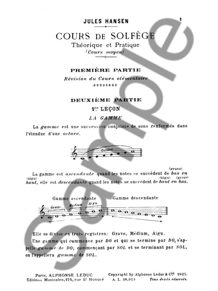 Solfege Theorique et Pratique Cours Moyen