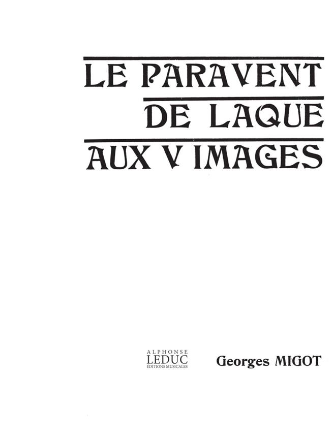 Paravent de Laque Aux 5 Images