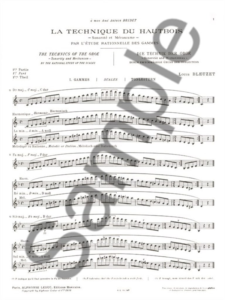 Techniques Of The Oboe, Sonority And Mechanism 1