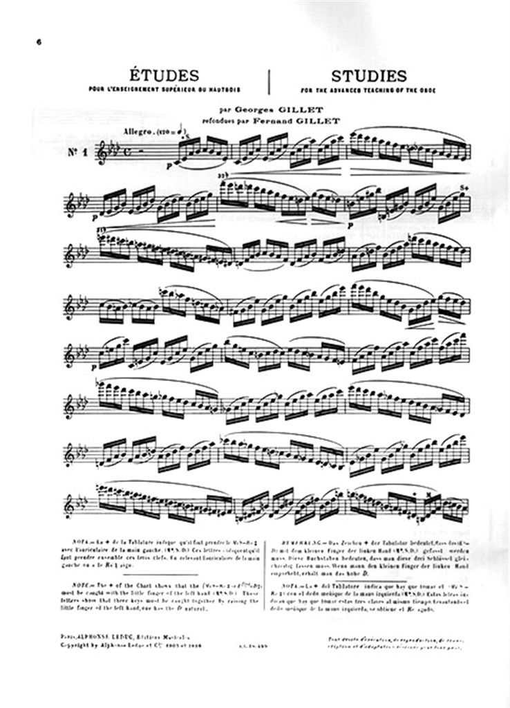 Studies for the Advanced Teaching of the Oboe
