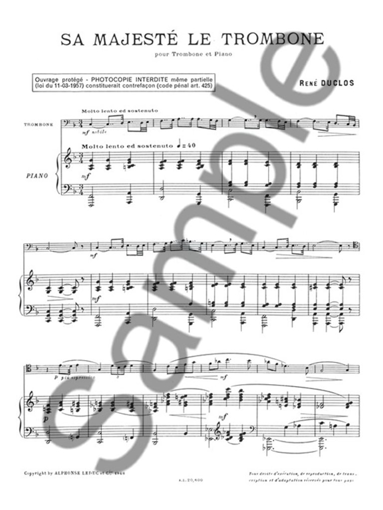 Sa Majeste Le Trombone