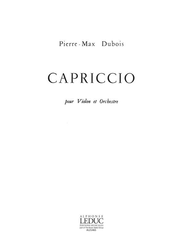 Capriccio -Violon Et Orch