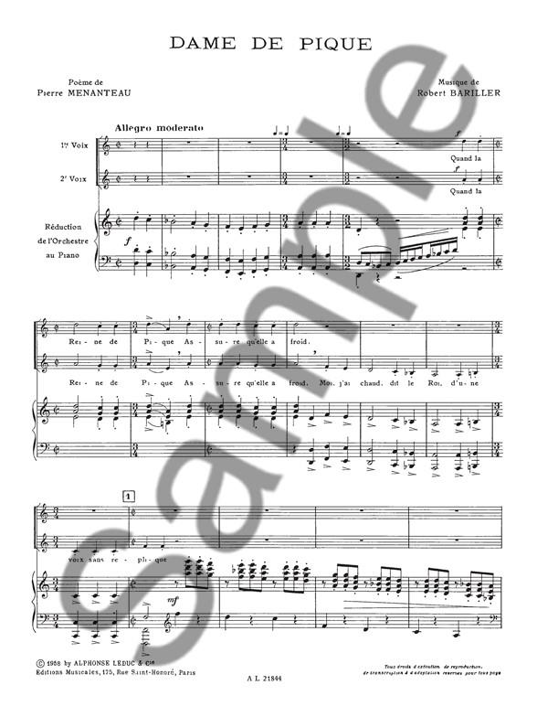Jeux de Cartes 2 Equal Voices & Piano