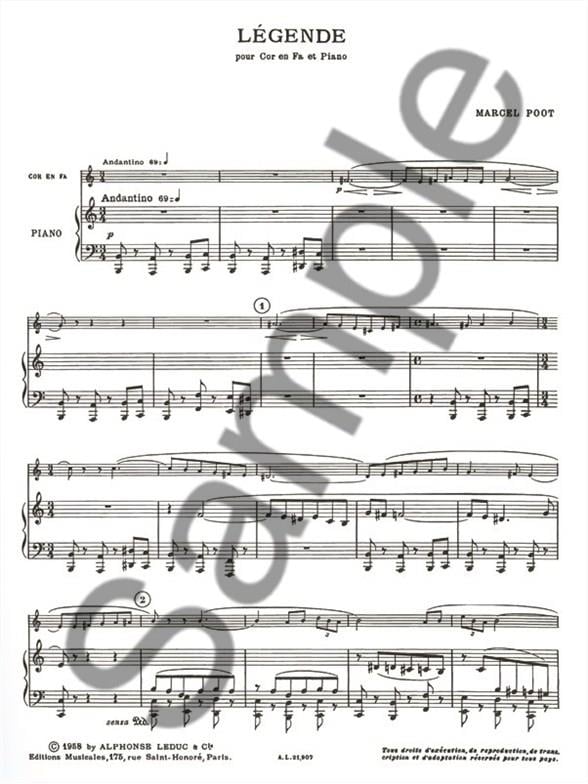 Legende Cor En Fa Et Piano
