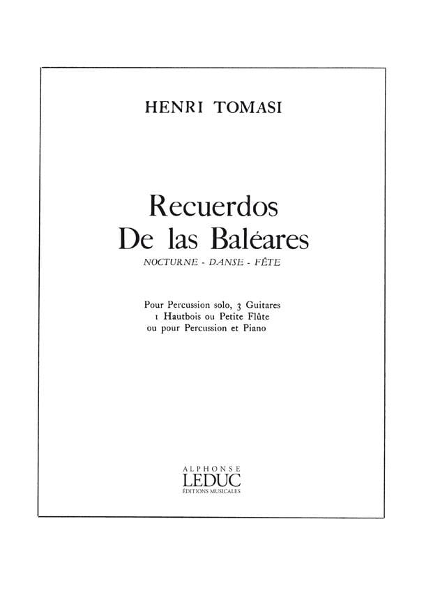 Henri Tomasi: Recuerdos de las Baleares Version 1