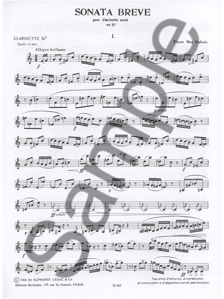Sonata Brève (Clarinet)