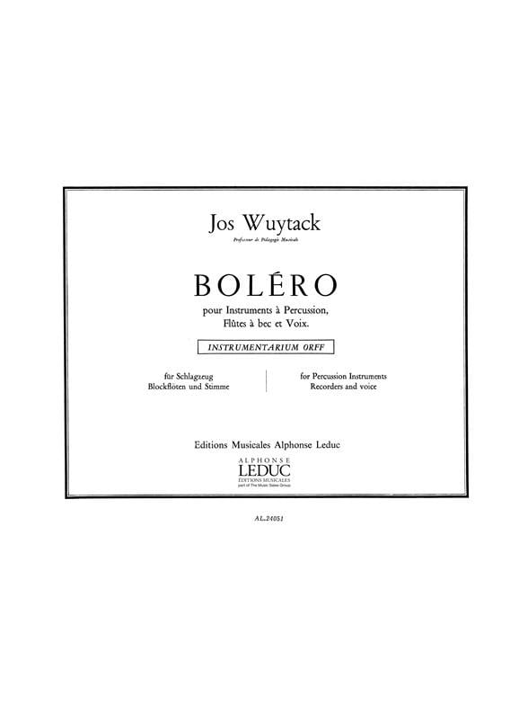 Bolero Recorder Voice & Percussion Instrument
