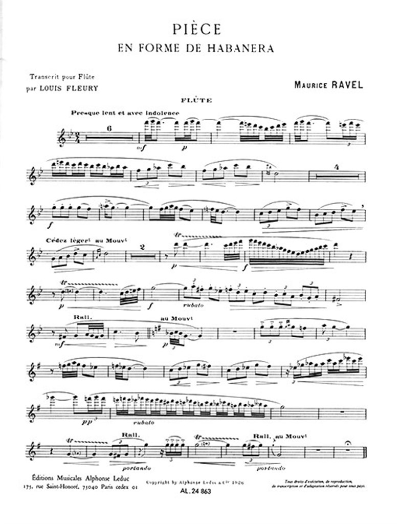 Piece en forme de Habanera