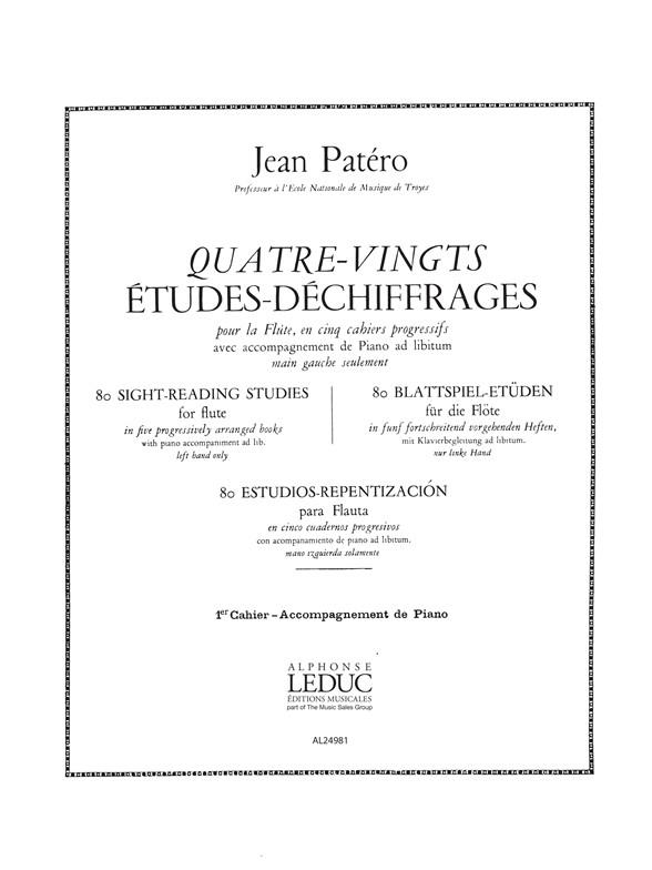 Jean Patero: 80 Etudes de Dechiffrages Vol.1