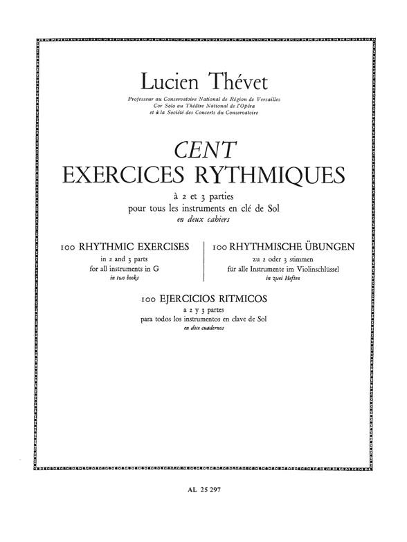 100 Exercices rythmiques Vol.1 à 2 Parties