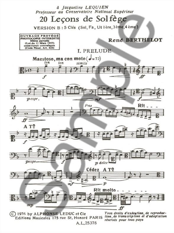 20 Lecons De Solfege B
