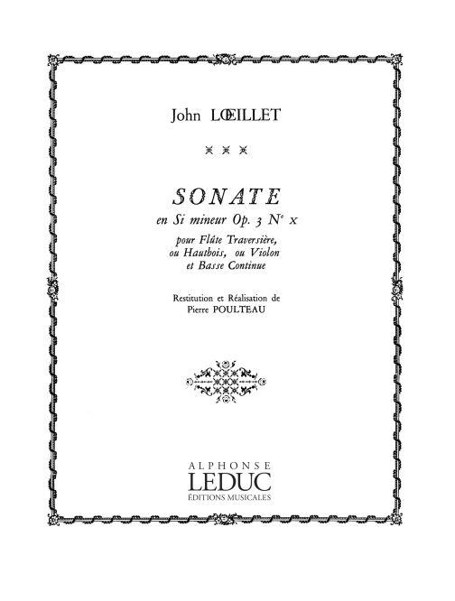 John Loeillet: Sonate Op.3, No.10 in B minor